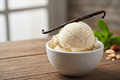 Vanilla ice cream with vanilla pod